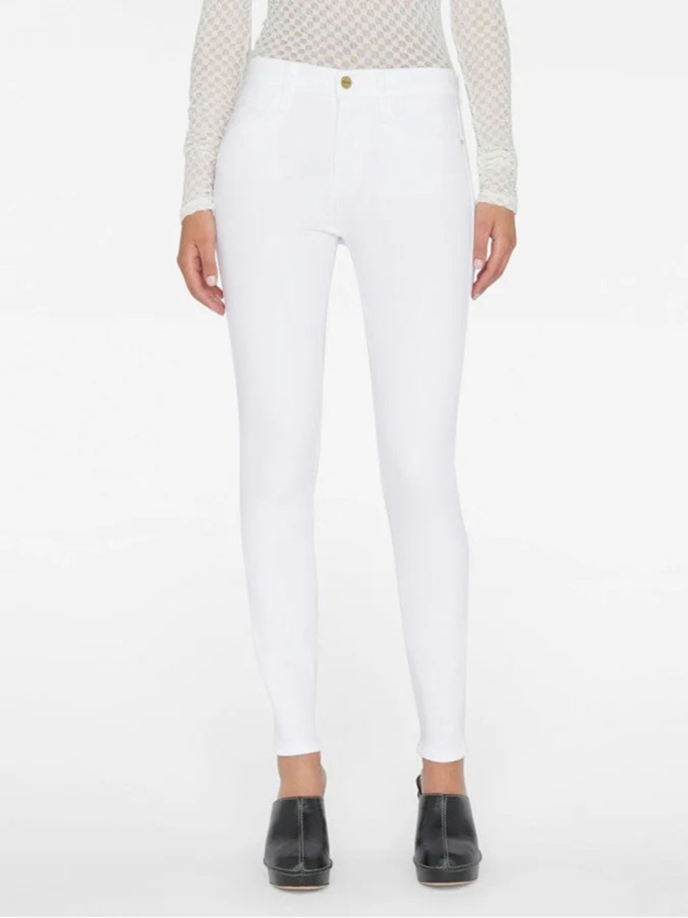 Frame Denim Women's White Skinny Jeans